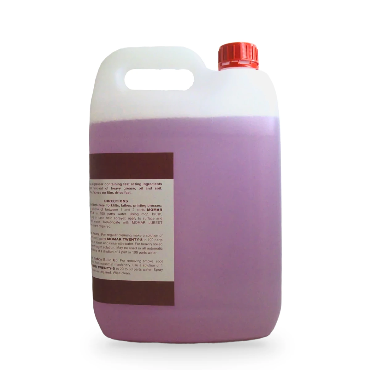 Twenty-S Super Industrial Strength Safety Solvent Degreaser 5L — side shot 1